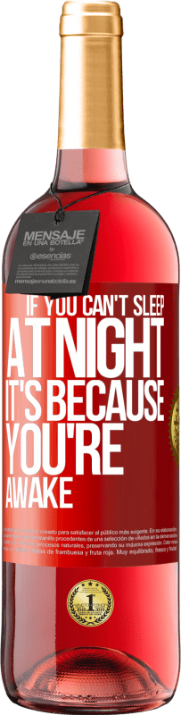 29,95 € 送料無料 | ロゼワイン ROSÉエディション 夜眠れないのは起きているから 赤いタグ. カスタマイズ可能なラベル 若いワイン 収穫 2025 Tempranillo