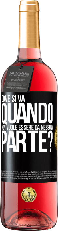 29,95 € Spedizione Gratuita | Vino rosato Edizione ROSÉ dove si va quando non vuole essere da nessuna parte? Etichetta Nera. Etichetta personalizzabile Vino giovane Raccogliere 2024 Tempranillo