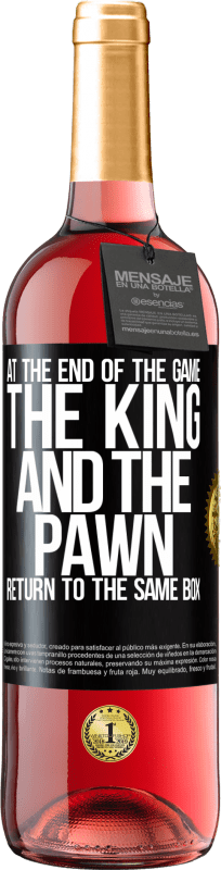29,95 € 免费送货 | 桃红葡萄酒 ROSÉ版 游戏结束时，国王和典当返回同一盒子 黑标. 可自定义的标签 青年酒 收成 2023 Tempranillo