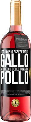 29,95 € Spedizione Gratuita | Vino rosato Edizione ROSÉ Il gallo può essere molto gallo, ma quello delle uova è il pollo Etichetta Nera. Etichetta personalizzabile Vino giovane Raccogliere 2023 Tempranillo