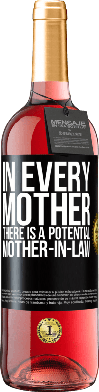 29,95 € 送料無料 | ロゼワイン ROSÉエディション すべての母親には潜在的な義理の母親がいます ブラックラベル. カスタマイズ可能なラベル 若いワイン 収穫 2023 Tempranillo