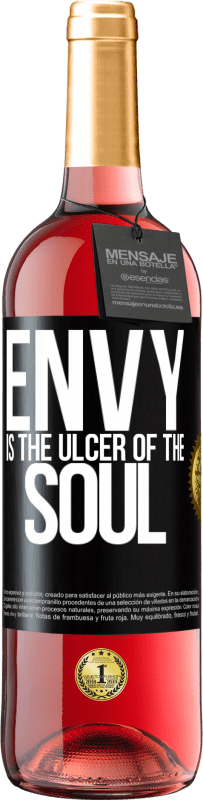 29,95 € Free Shipping | Rosé Wine ROSÉ Edition Envy is the ulcer of the soul Black Label. Customizable label Young wine Harvest 2023 Tempranillo