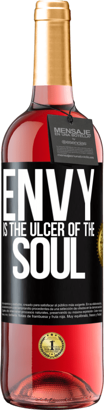 29,95 € Free Shipping | Rosé Wine ROSÉ Edition Envy is the ulcer of the soul Black Label. Customizable label Young wine Harvest 2024 Tempranillo