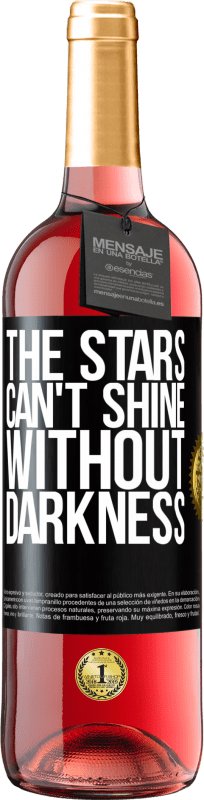 29,95 € 送料無料 | ロゼワイン ROSÉエディション 暗闇なしでは星は輝けない ブラックラベル. カスタマイズ可能なラベル 若いワイン 収穫 2023 Tempranillo