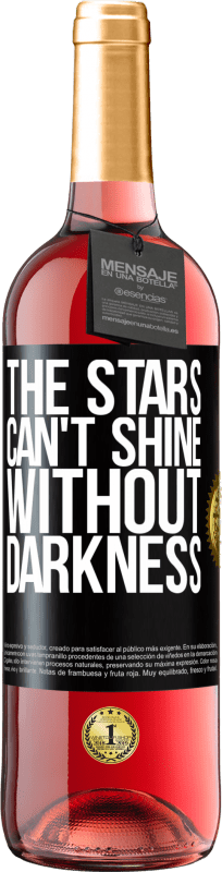 29,95 € Free Shipping | Rosé Wine ROSÉ Edition The stars can't shine without darkness Black Label. Customizable label Young wine Harvest 2024 Tempranillo