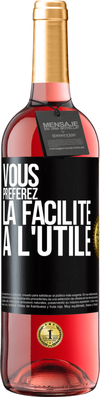 29,95 € Envoi gratuit | Vin rosé Édition ROSÉ Vous préférez la facilité à l'utile Étiquette Noire. Étiquette personnalisable Vin jeune Récolte 2024 Tempranillo