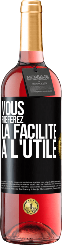 29,95 € Envoi gratuit | Vin rosé Édition ROSÉ Vous préférez la facilité à l'utile Étiquette Noire. Étiquette personnalisable Vin jeune Récolte 2025 Tempranillo