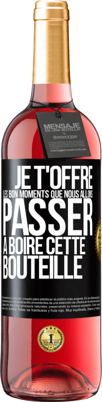 29,95 € Envoi gratuit | Vin rosé Édition ROSÉ Je t'offre les bon moments que nous allons passer à boire cette bouteille Étiquette Noire. Étiquette personnalisable Vin jeune Récolte 2024 Tempranillo