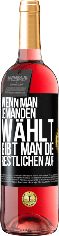 29,95 € Kostenloser Versand | Roséwein ROSÉ Ausgabe Wenn man jemanden wählt, gibt man die Restlichen auf Schwarzes Etikett. Anpassbares Etikett Junger Wein Ernte 2024 Tempranillo