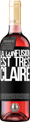 29,95 € Envoi gratuit | Vin rosé Édition ROSÉ La confusion est très claire Étiquette Noire. Étiquette personnalisable Vin jeune Récolte 2025 Tempranillo