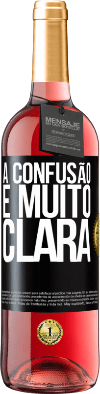 29,95 € Envio grátis | Vinho rosé Edição ROSÉ A confusão é muito clara Etiqueta Preta. Etiqueta personalizável Vinho jovem Colheita 2024 Tempranillo