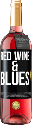 29,95 € 送料無料 | ロゼワイン ROSÉエディション Red wine & Blues ブラックラベル. カスタマイズ可能なラベル 若いワイン 収穫 2024 Tempranillo