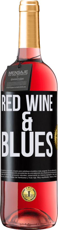 29,95 € Envío gratis | Vino Rosado Edición ROSÉ Red wine & Blues Etiqueta Negra. Etiqueta personalizable Vino joven Cosecha 2023 Tempranillo