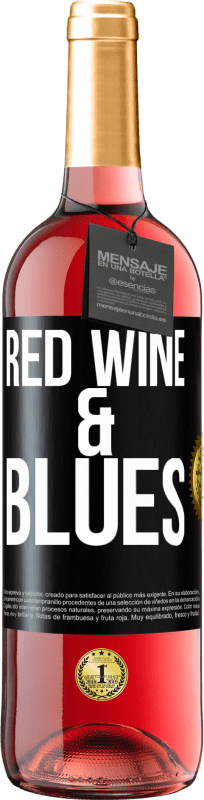 29,95 € Spedizione Gratuita | Vino rosato Edizione ROSÉ Red wine & Blues Etichetta Nera. Etichetta personalizzabile Vino giovane Raccogliere 2023 Tempranillo