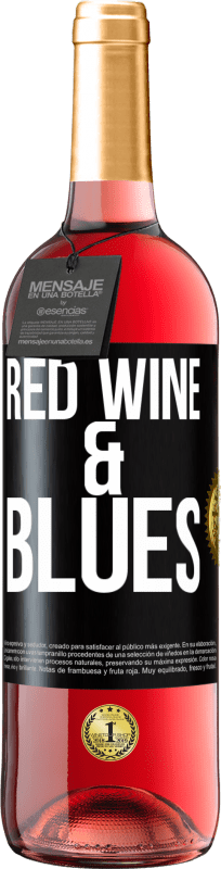 29,95 € Envio grátis | Vinho rosé Edição ROSÉ Red wine & Blues Etiqueta Preta. Etiqueta personalizável Vinho jovem Colheita 2023 Tempranillo