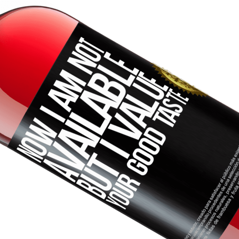29,95 € Free Shipping | Rosé Wine ROSÉ Edition Now I am not available, but I value your good taste Black Label. Customizable label Young wine Harvest 2022 Tempranillo