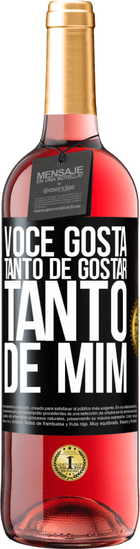 29,95 € Envio grátis | Vinho rosé Edição ROSÉ Você gosta tanto de gostar tanto de mim Etiqueta Preta. Etiqueta personalizável Vinho jovem Colheita 2024 Tempranillo