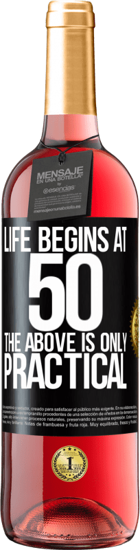 29,95 € Free Shipping | Rosé Wine ROSÉ Edition Life begins at 50, the above is only practical Black Label. Customizable label Young wine Harvest 2024 Tempranillo