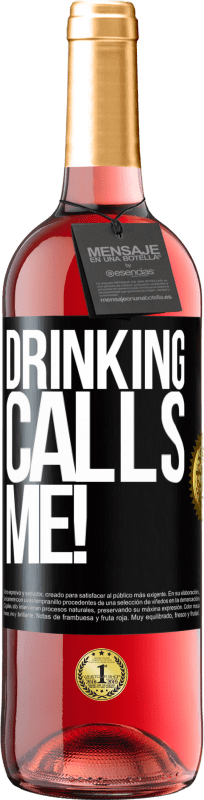 29,95 € Free Shipping | Rosé Wine ROSÉ Edition drinking calls me! Black Label. Customizable label Young wine Harvest 2023 Tempranillo