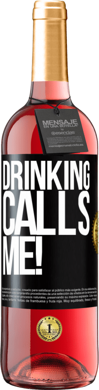 29,95 € Free Shipping | Rosé Wine ROSÉ Edition drinking calls me! Black Label. Customizable label Young wine Harvest 2024 Tempranillo