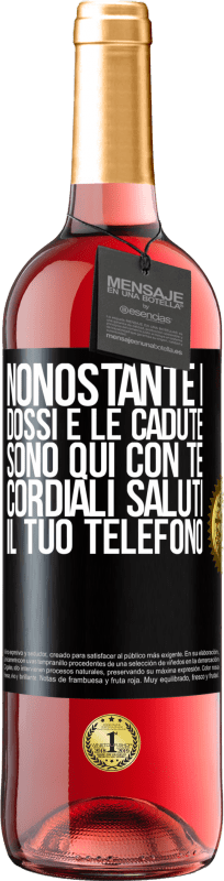 29,95 € Spedizione Gratuita | Vino rosato Edizione ROSÉ Nonostante i dossi e le cadute, sono qui con te. Cordiali saluti, il tuo telefono Etichetta Nera. Etichetta personalizzabile Vino giovane Raccogliere 2024 Tempranillo