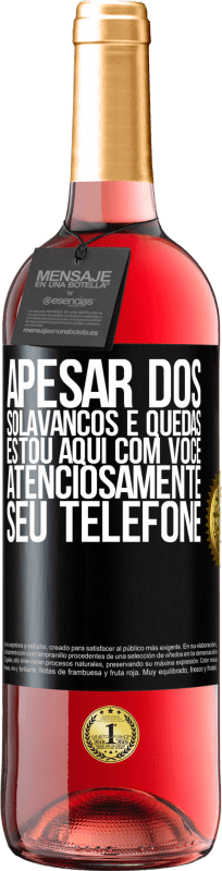 29,95 € Envio grátis | Vinho rosé Edição ROSÉ Apesar dos solavancos e quedas, estou aqui com você. Atenciosamente, seu telefone Etiqueta Preta. Etiqueta personalizável Vinho jovem Colheita 2024 Tempranillo