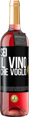 29,95 € Spedizione Gratuita | Vino rosato Edizione ROSÉ Sei il vino che voglio Etichetta Nera. Etichetta personalizzabile Vino giovane Raccogliere 2023 Tempranillo