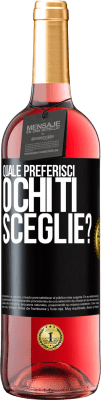 29,95 € Spedizione Gratuita | Vino rosato Edizione ROSÉ quale preferisci o chi ti sceglie? Etichetta Nera. Etichetta personalizzabile Vino giovane Raccogliere 2024 Tempranillo