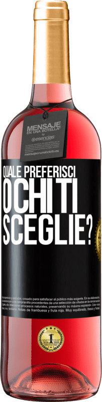 29,95 € Spedizione Gratuita | Vino rosato Edizione ROSÉ quale preferisci o chi ti sceglie? Etichetta Nera. Etichetta personalizzabile Vino giovane Raccogliere 2024 Tempranillo