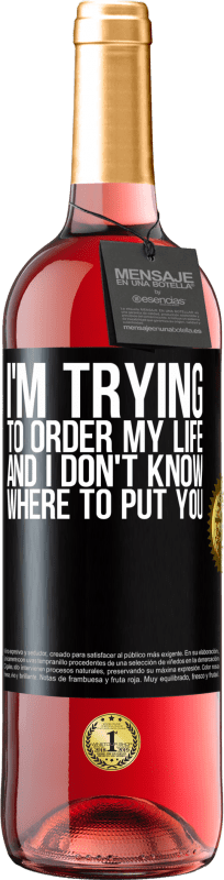 29,95 € Free Shipping | Rosé Wine ROSÉ Edition I'm trying to order my life, and I don't know where to put you Black Label. Customizable label Young wine Harvest 2024 Tempranillo