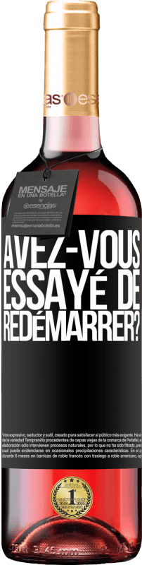 29,95 € Envoi gratuit | Vin rosé Édition ROSÉ avez-vous essayé de redémarrer? Étiquette Noire. Étiquette personnalisable Vin jeune Récolte 2025 Tempranillo
