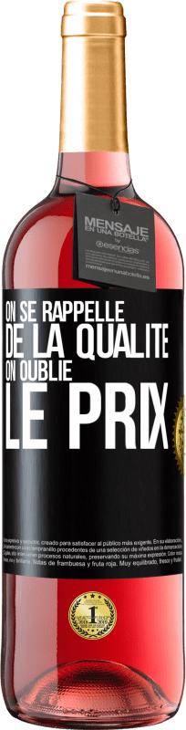 29,95 € Envoi gratuit | Vin rosé Édition ROSÉ On se rappelle de la qualité, on oublie le prix Étiquette Noire. Étiquette personnalisable Vin jeune Récolte 2024 Tempranillo