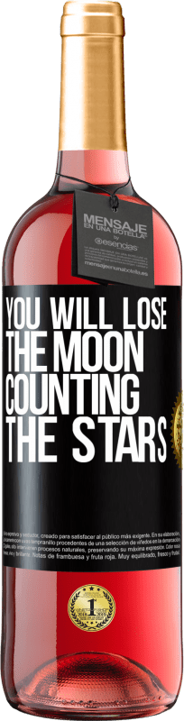 29,95 € 送料無料 | ロゼワイン ROSÉエディション あなたは星を数える月を失う ブラックラベル. カスタマイズ可能なラベル 若いワイン 収穫 2023 Tempranillo
