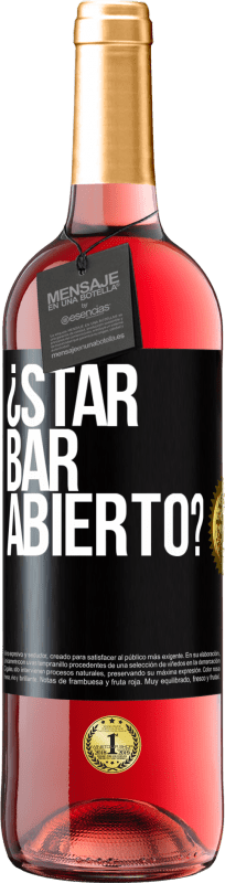 29,95 € 免费送货 | 桃红葡萄酒 ROSÉ版 ¿STAR BAR abierto? 黑标. 可自定义的标签 青年酒 收成 2025 Tempranillo