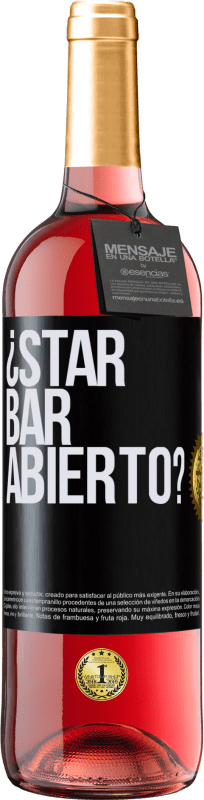 29,95 € Envío gratis | Vino Rosado Edición ROSÉ ¿STAR BAR abierto? Etiqueta Negra. Etiqueta personalizable Vino joven Cosecha 2023 Tempranillo