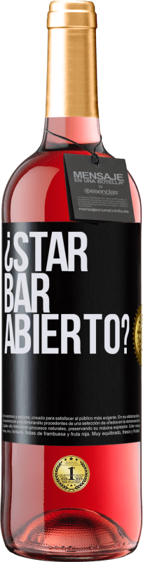 29,95 € Envío gratis | Vino Rosado Edición ROSÉ ¿STAR BAR abierto? Etiqueta Negra. Etiqueta personalizable Vino joven Cosecha 2025 Tempranillo