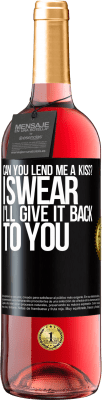 29,95 € Free Shipping | Rosé Wine ROSÉ Edition can you lend me a kiss? I swear I'll give it back to you Black Label. Customizable label Young wine Harvest 2024 Tempranillo