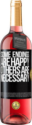 29,95 € 送料無料 | ロゼワイン ROSÉエディション いくつかのエンディングは幸せです。その他が必要です ブラックラベル. カスタマイズ可能なラベル 若いワイン 収穫 2025 Tempranillo