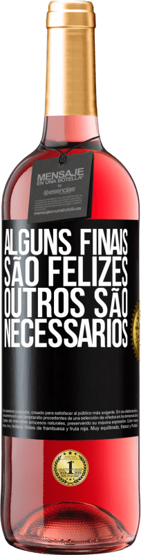 29,95 € Envio grátis | Vinho rosé Edição ROSÉ Alguns finais são felizes. Outros são necessários Etiqueta Preta. Etiqueta personalizável Vinho jovem Colheita 2024 Tempranillo