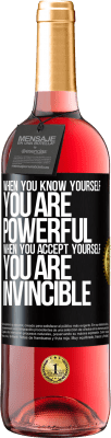 29,95 € Free Shipping | Rosé Wine ROSÉ Edition When you know yourself, you are powerful. When you accept yourself, you are invincible Black Label. Customizable label Young wine Harvest 2023 Tempranillo