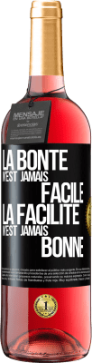 29,95 € Envoi gratuit | Vin rosé Édition ROSÉ La bonté n'est jamais facile. La facilité n'est jamais bonne Étiquette Noire. Étiquette personnalisable Vin jeune Récolte 2025 Tempranillo