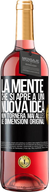 29,95 € Spedizione Gratuita | Vino rosato Edizione ROSÉ La mente che si apre a una nuova idea non tornerà mai alle sue dimensioni originali Etichetta Nera. Etichetta personalizzabile Vino giovane Raccogliere 2024 Tempranillo