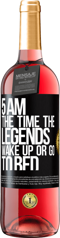 29,95 € Free Shipping | Rosé Wine ROSÉ Edition 5 AM. The time the legends wake up or go to bed Black Label. Customizable label Young wine Harvest 2025 Tempranillo