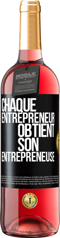 29,95 € Envoi gratuit | Vin rosé Édition ROSÉ Chaque entrepreneur obtient son entrepreneuse Étiquette Noire. Étiquette personnalisable Vin jeune Récolte 2023 Tempranillo