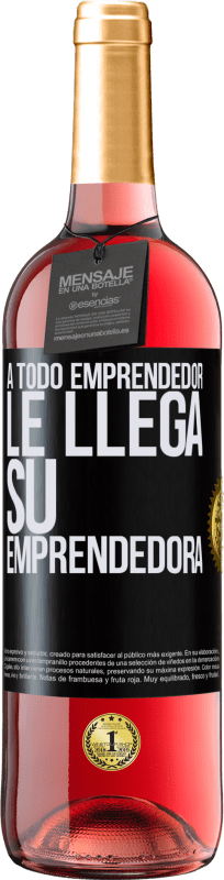 29,95 € Envío gratis | Vino Rosado Edición ROSÉ A todo emprendedor le llega su emprendedora Etiqueta Negra. Etiqueta personalizable Vino joven Cosecha 2023 Tempranillo
