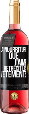 29,95 € Envoi gratuit | Vin rosé Édition ROSÉ La nourriture que j'aime rétrécit les vêtements Étiquette Noire. Étiquette personnalisable Vin jeune Récolte 2024 Tempranillo