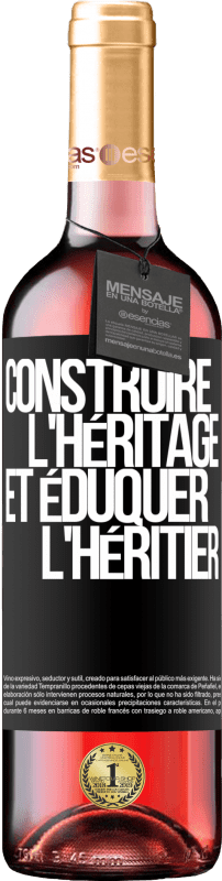 29,95 € Envoi gratuit | Vin rosé Édition ROSÉ Construis l'héritage et élève l'héritier Étiquette Noire. Étiquette personnalisable Vin jeune Récolte 2024 Tempranillo