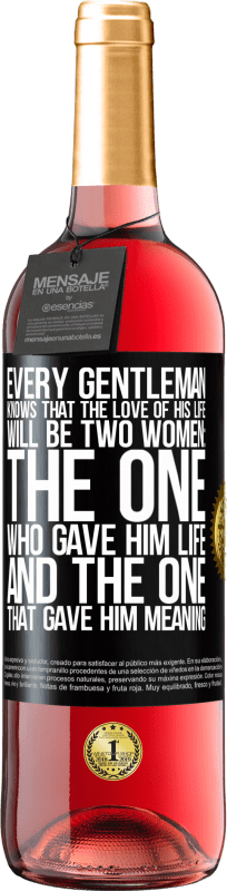 29,95 € Free Shipping | Rosé Wine ROSÉ Edition Every gentleman knows that the love of his life will be two women: the one who gave him life and the one that gave him Black Label. Customizable label Young wine Harvest 2024 Tempranillo