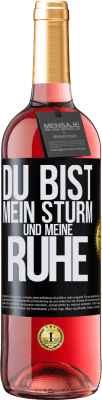 29,95 € Kostenloser Versand | Roséwein ROSÉ Ausgabe Du bist mein Sturm und meine Ruhe Schwarzes Etikett. Anpassbares Etikett Junger Wein Ernte 2024 Tempranillo