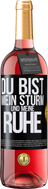 29,95 € Kostenloser Versand | Roséwein ROSÉ Ausgabe Du bist mein Sturm und meine Ruhe Schwarzes Etikett. Anpassbares Etikett Junger Wein Ernte 2024 Tempranillo